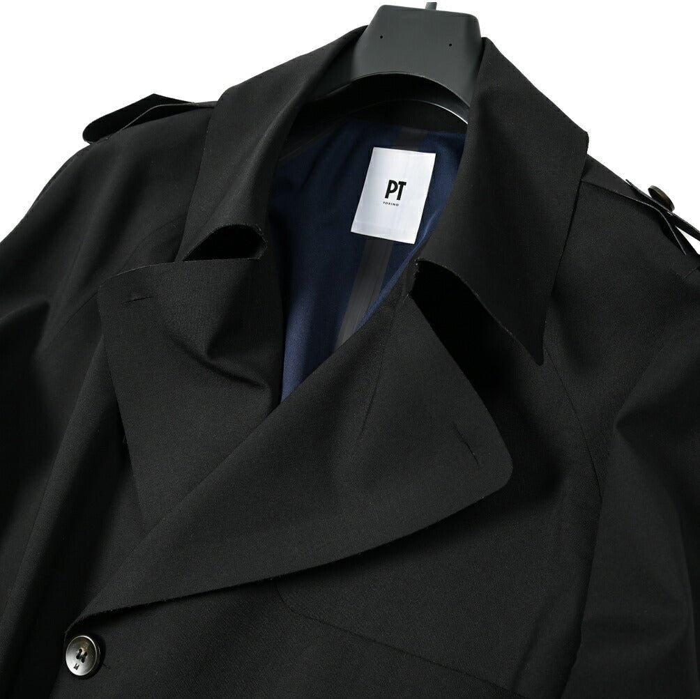 SALE|PT TORINO コットンナイロン 6Bダブルロングトレンチコート / PT01|394122 - A - 50|GUARDAROBA MILANO OFFICIAL STORE