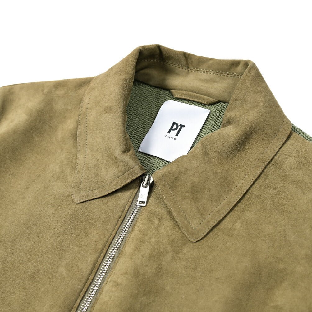 SALE|PT TORINO レザー×コットンニット ジップアップコンビブルゾン / PT01|394115 - A - 48|GUARDAROBA MILANO OFFICIAL STORE