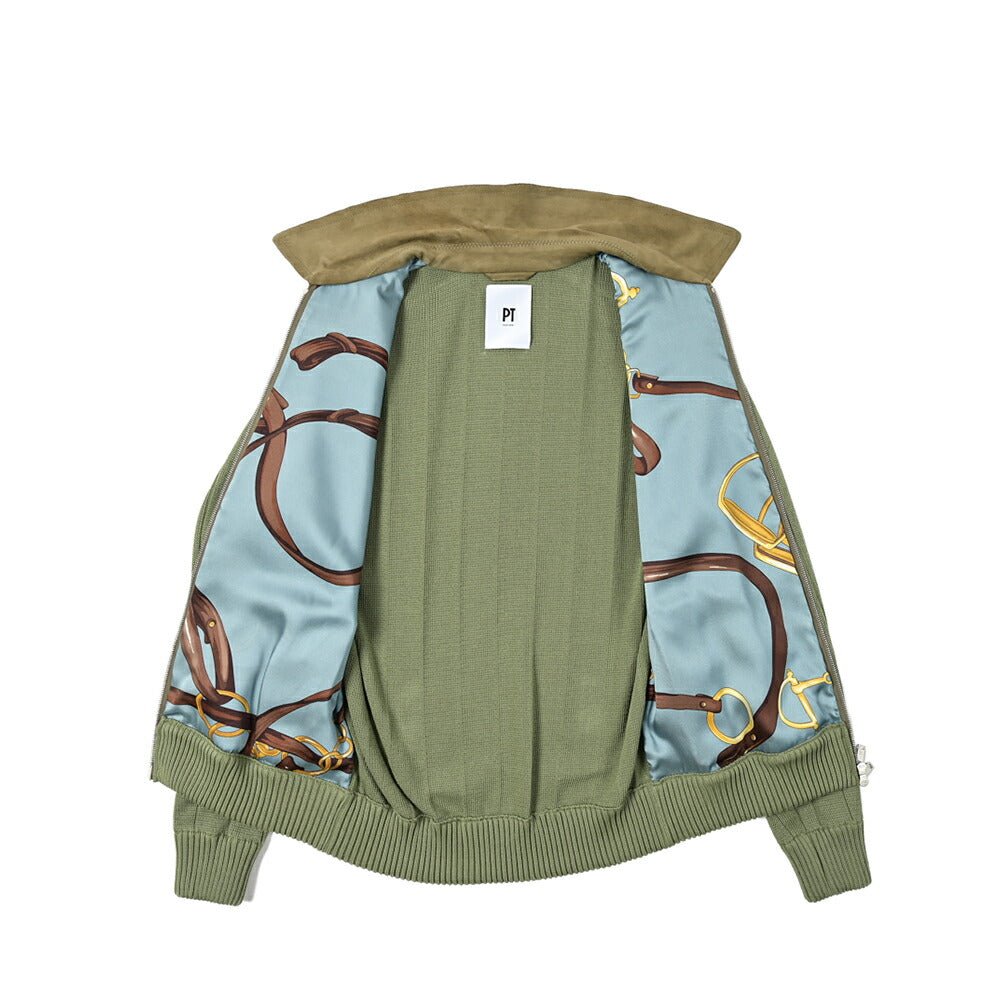 SALE|PT TORINO レザー×コットンニット ジップアップコンビブルゾン / PT01|394115 - A - 48|GUARDAROBA MILANO OFFICIAL STORE