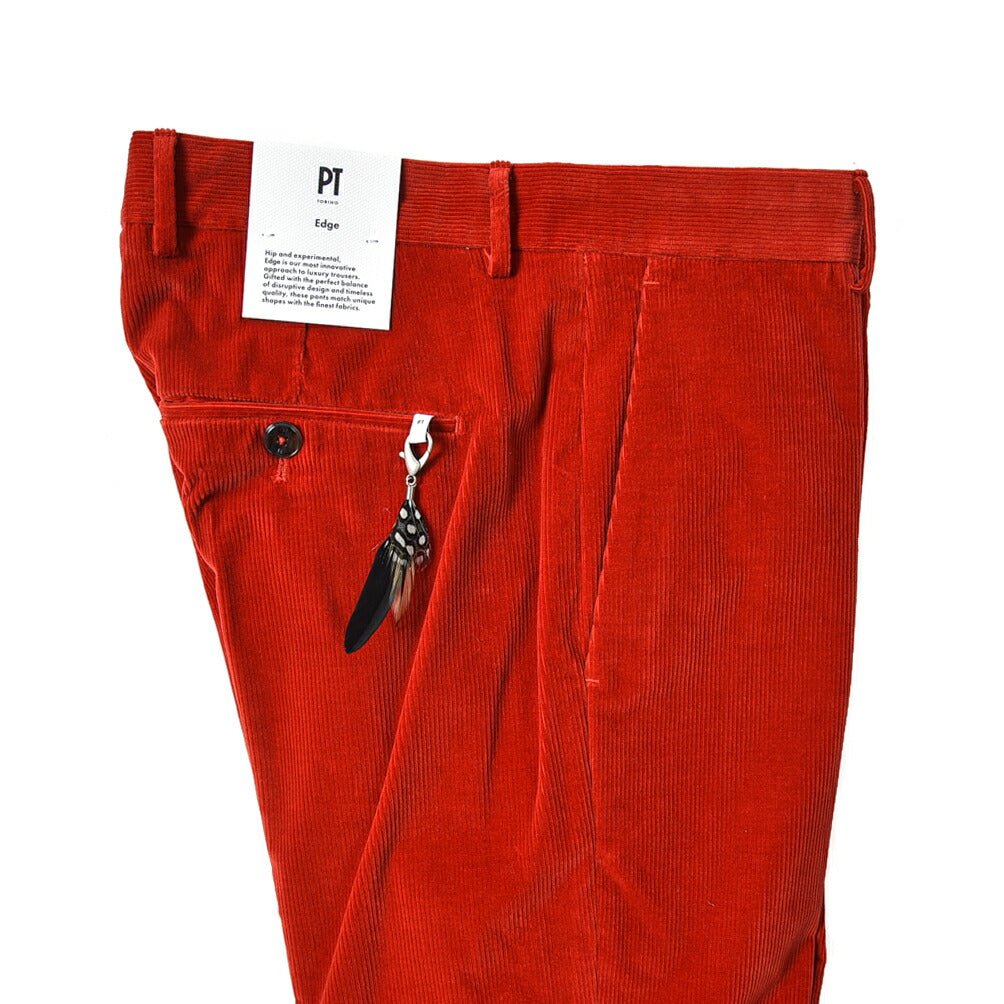 SALE|PT TORINO EDGE DIECI ストレッチコットンコーデュロイ ノータックスラックス / PT01|389767 - A - 46|GUARDAROBA MILANO OFFICIAL STORE