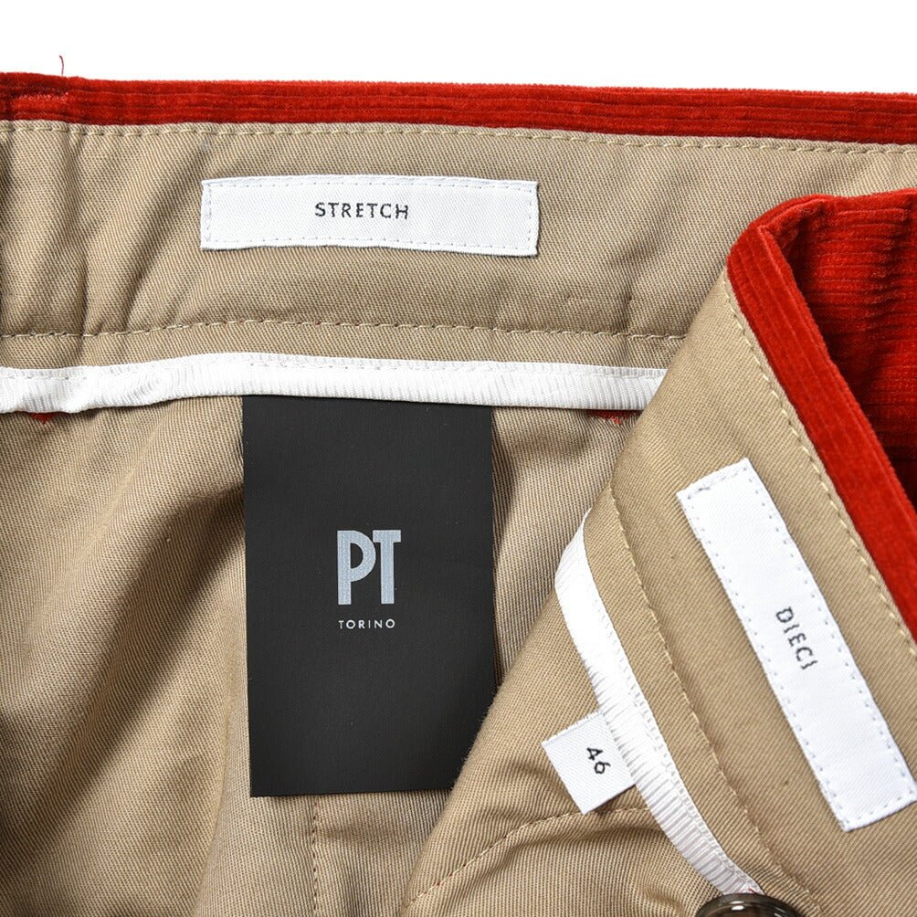 SALE|PT TORINO EDGE DIECI ストレッチコットンコーデュロイ ノータックスラックス / PT01|389767 - A - 46|GUARDAROBA MILANO OFFICIAL STORE