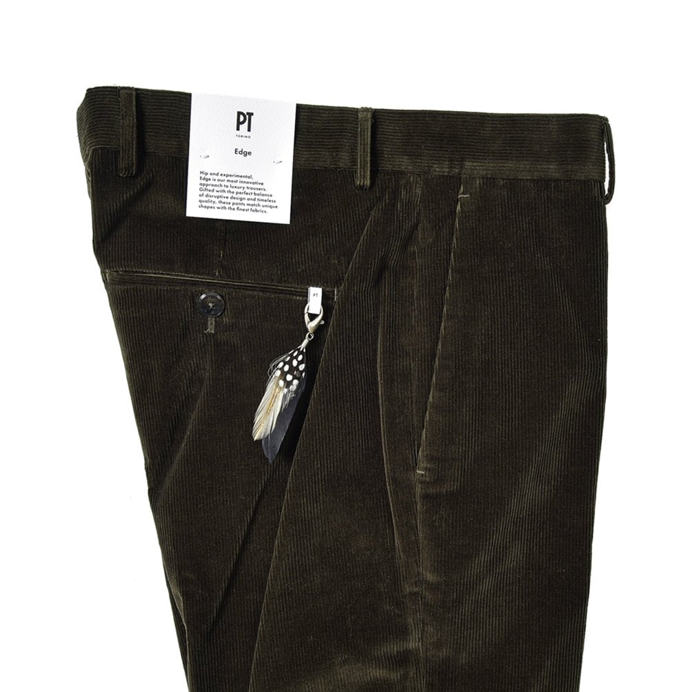 SALE|PT TORINO EDGE DIECI ストレッチコットンコーデュロイ ノータックスラックス / PT01|389767 - A - 46|GUARDAROBA MILANO OFFICIAL STORE