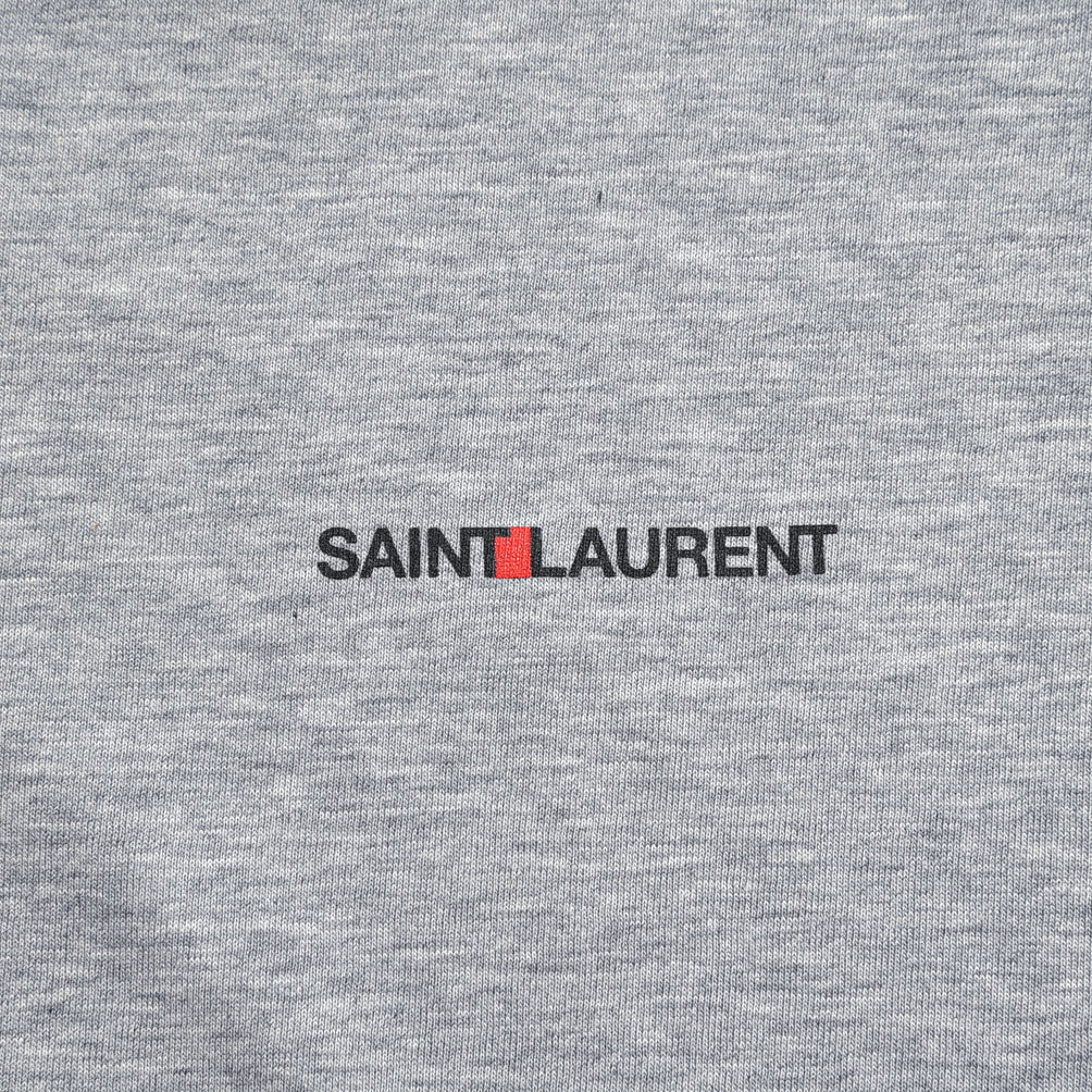 SAINT LAURENT コットン100% クルーネック半袖ロゴTシャツ|370482 - A - M|GUARDAROBA MILANO OFFICIAL STORE