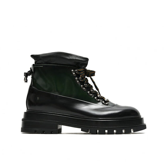 SALE|SANTONI レザーバイカラーレースアップブーツ MCCN17881|385212 - 7h|GUARDAROBA MILANO OFFICIAL STORE