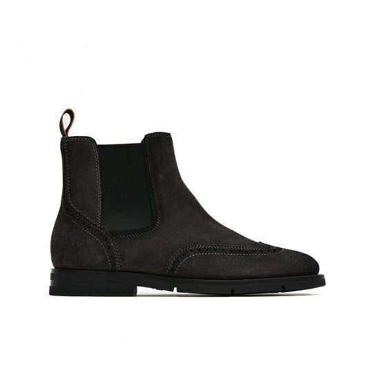 SALE|SANTONI スエードブローグチェルシーブーツ MCNC18187|385202 - 8h|GUARDAROBA MILANO OFFICIAL STORE