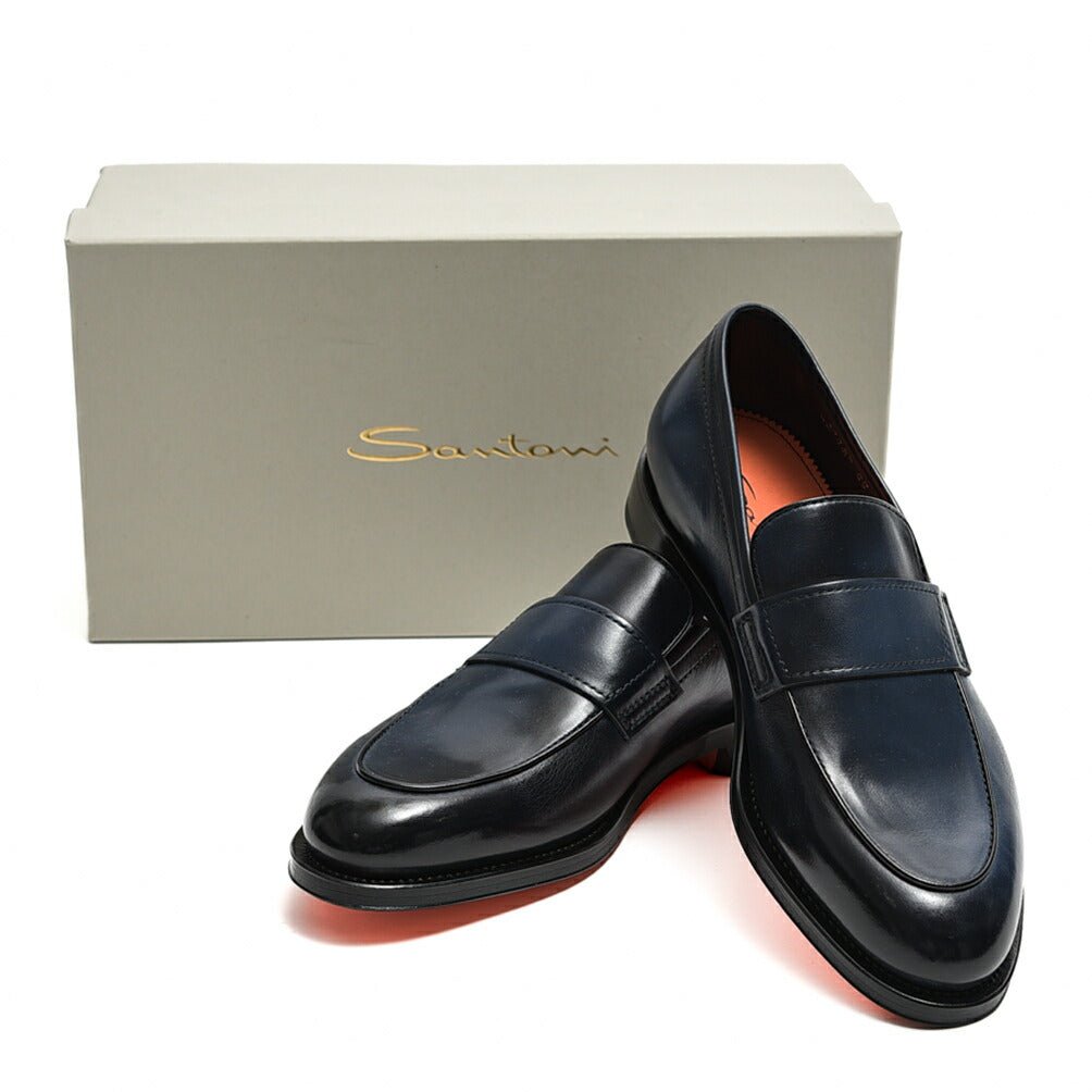 SALE|SANTONI アンティークドレザー ペニーローファー MCCO17745|383649 - 7h|GUARDAROBA MILANO OFFICIAL STORE