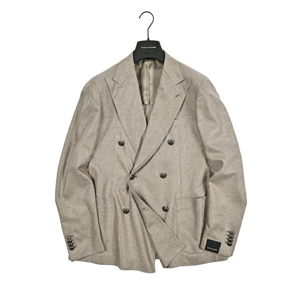 【10%OFFクーポン】TAGLIATORE シルク100% 6Bダブルテーラードジャケット / 1SVS20K｜GUARDAROBA MILANO OFFICIAL STORE