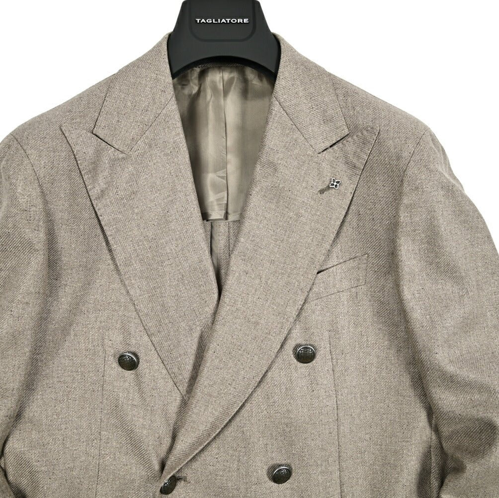 【10%OFFクーポン】TAGLIATORE シルク100% 6Bダブルテーラードジャケット / 1SVS20K｜GUARDAROBA MILANO OFFICIAL STORE