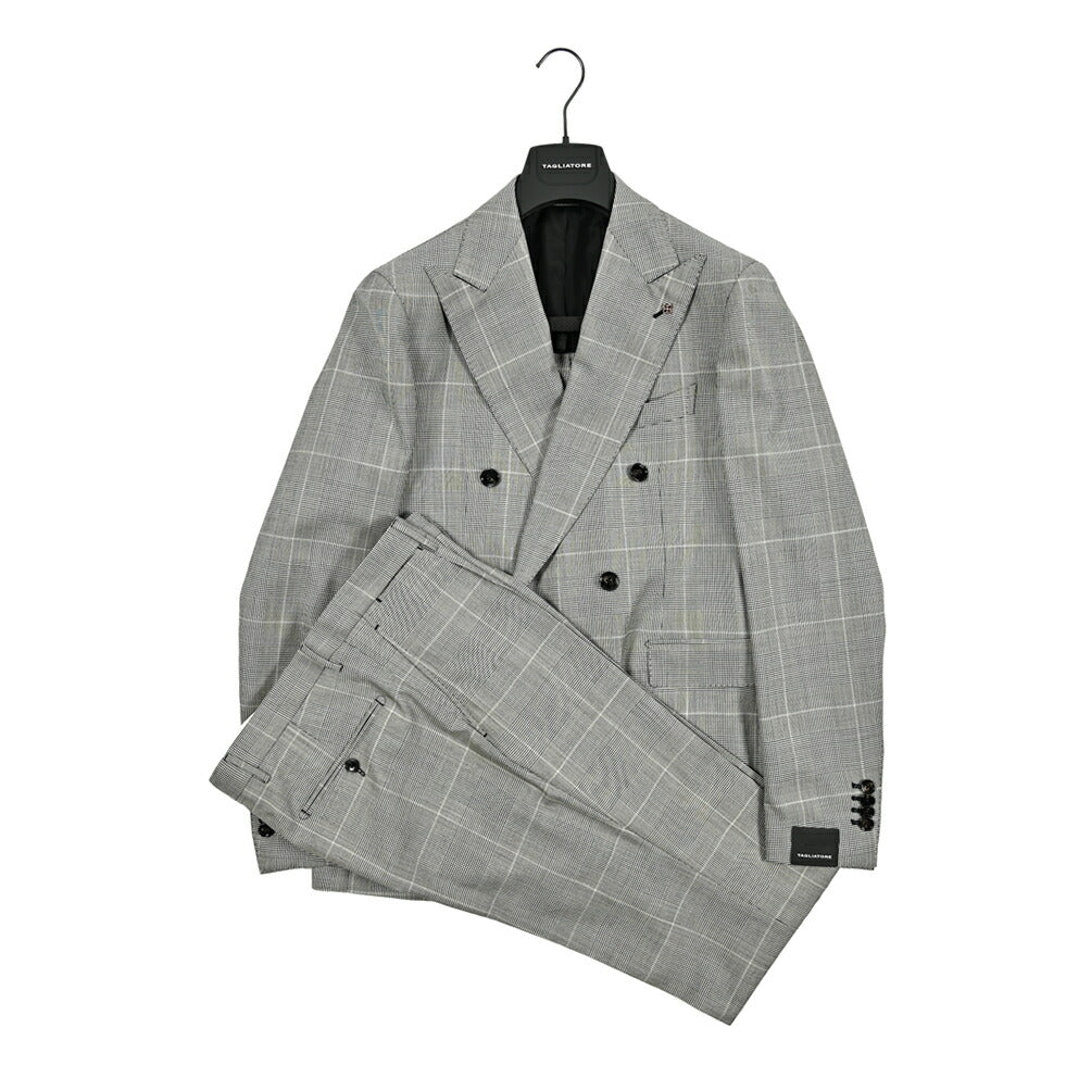 【10%OFFクーポン】TAGLIATORE ヴァージンウール100% 6Bダブルテーラードスーツ / 2SVS20B11｜GUARDAROBA MILANO OFFICIAL STORE