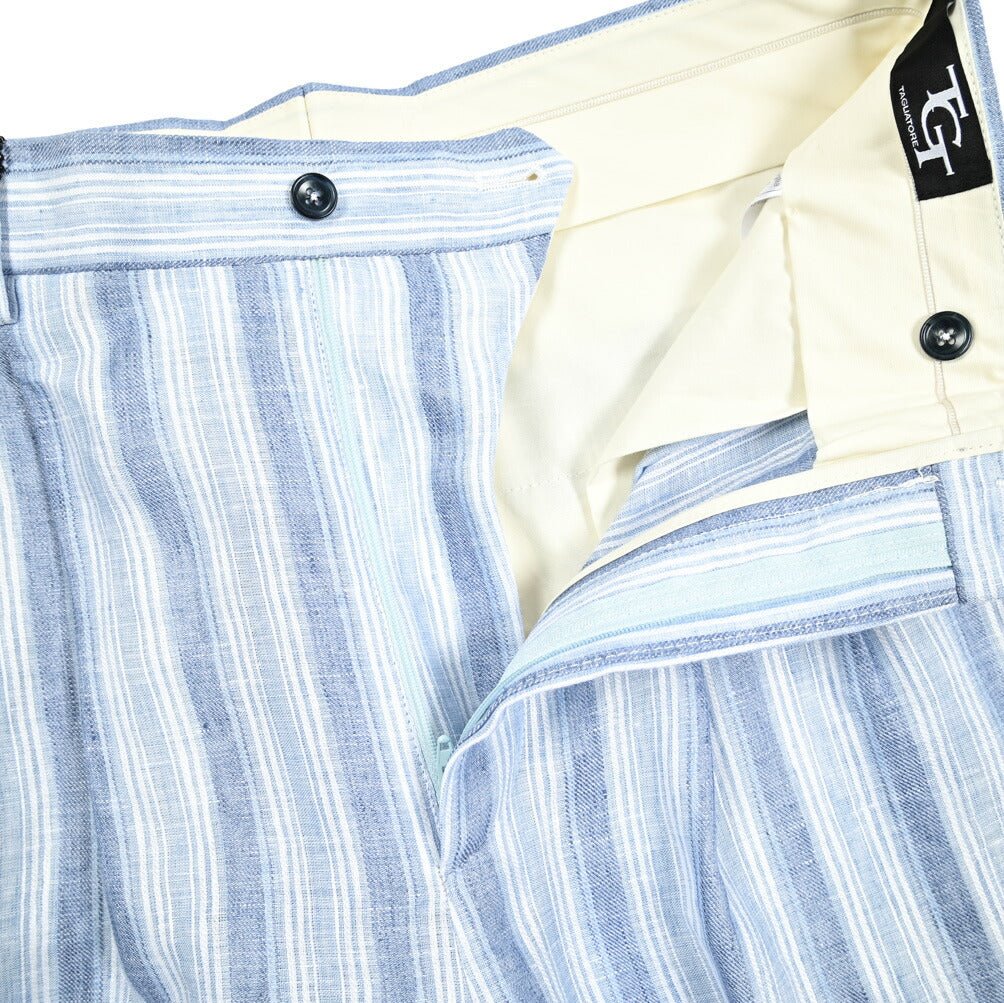 【10%OFFクーポン】TAGLIATORE リネン100% ツータックバミューダショーツ(ハーフパンツ) / B - CABANA｜GUARDAROBA MILANO OFFICIAL STORE