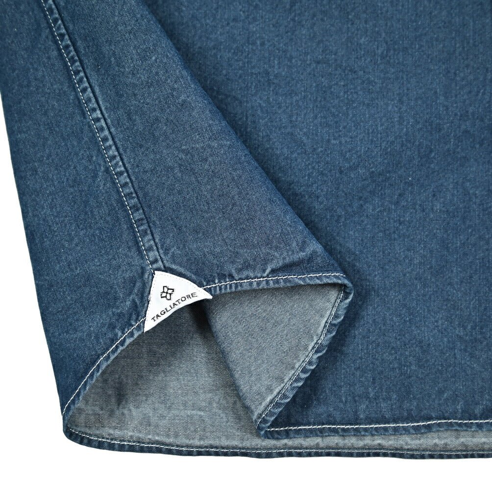 【10%OFFクーポン】TAGLIATORE コットン100% 半袖デニムシャツ / BIARRITZ｜GUARDAROBA MILANO OFFICIAL STORE