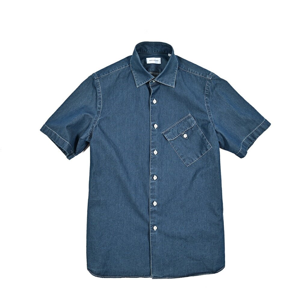 【10%OFFクーポン】TAGLIATORE コットン100% 半袖デニムシャツ / BIARRITZ｜GUARDAROBA MILANO OFFICIAL STORE