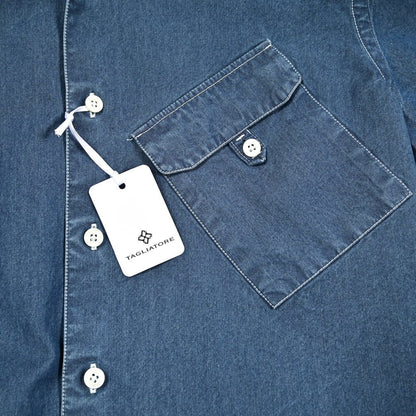 【10%OFFクーポン】TAGLIATORE コットン100% 半袖デニムシャツ / BIARRITZ｜GUARDAROBA MILANO OFFICIAL STORE