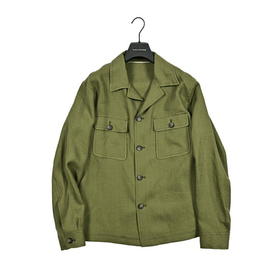【10%OFFクーポン】TAGLIATORE リネン100% オープンカラーサファリシャツ / G - BARROW｜GUARDAROBA MILANO OFFICIAL STORE