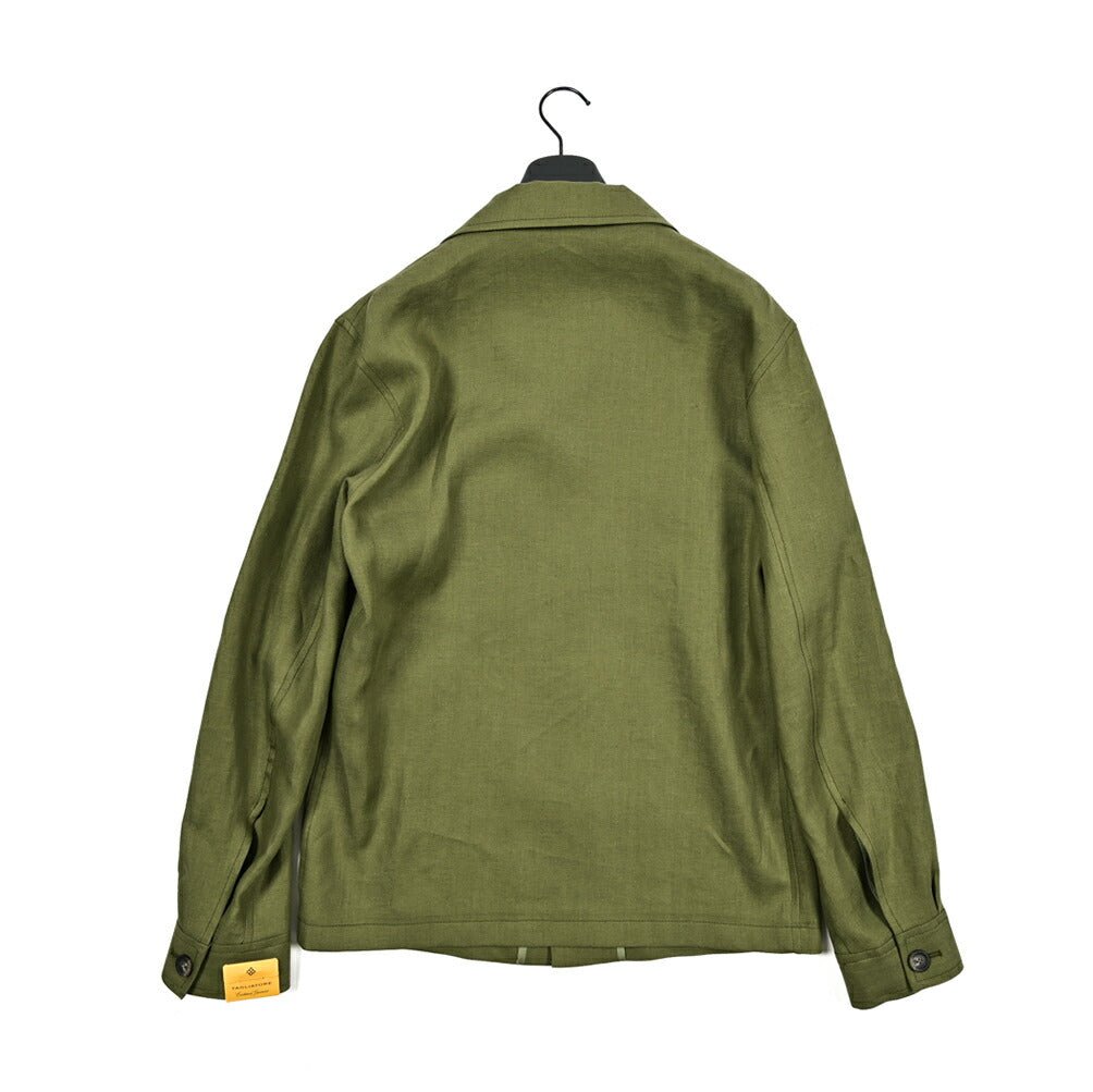 【10%OFFクーポン】TAGLIATORE リネン100% オープンカラーサファリシャツ / G - BARROW｜GUARDAROBA MILANO OFFICIAL STORE