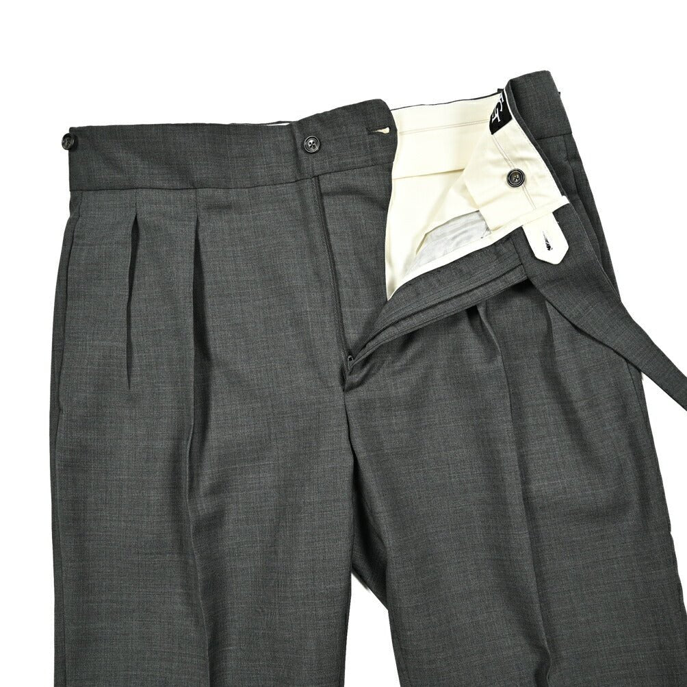【10%OFFクーポン】TAGLIATORE ヴァージンウール100% ツータックベルトレススラックス / P - FRED24｜GUARDAROBA MILANO OFFICIAL STORE