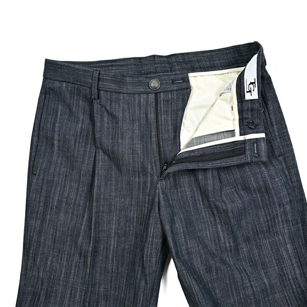 【10%OFFクーポン】TAGLIATORE コットン100% ワンタックデニムスラックス / P - JOEL14｜GUARDAROBA MILANO OFFICIAL STORE