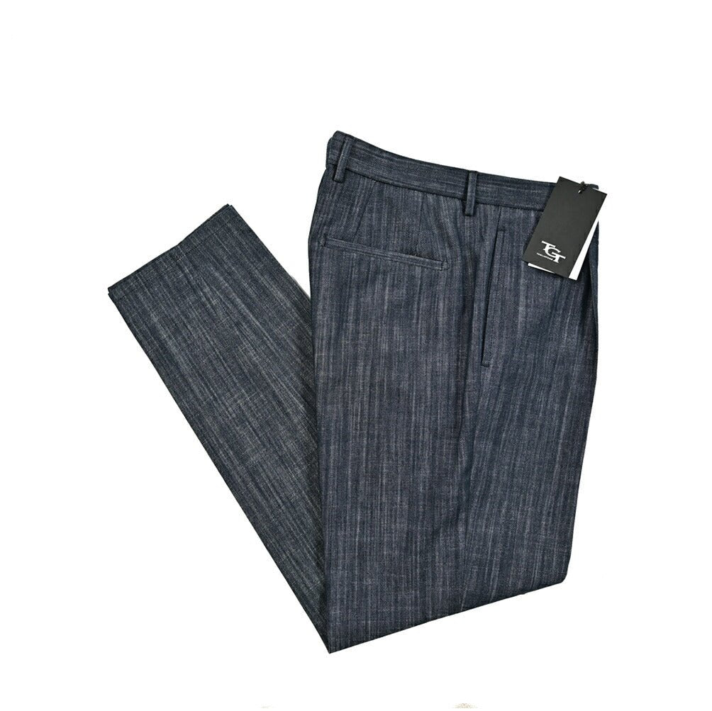 【10%OFFクーポン】TAGLIATORE コットン100% ワンタックデニムスラックス / P - JOEL14｜GUARDAROBA MILANO OFFICIAL STORE