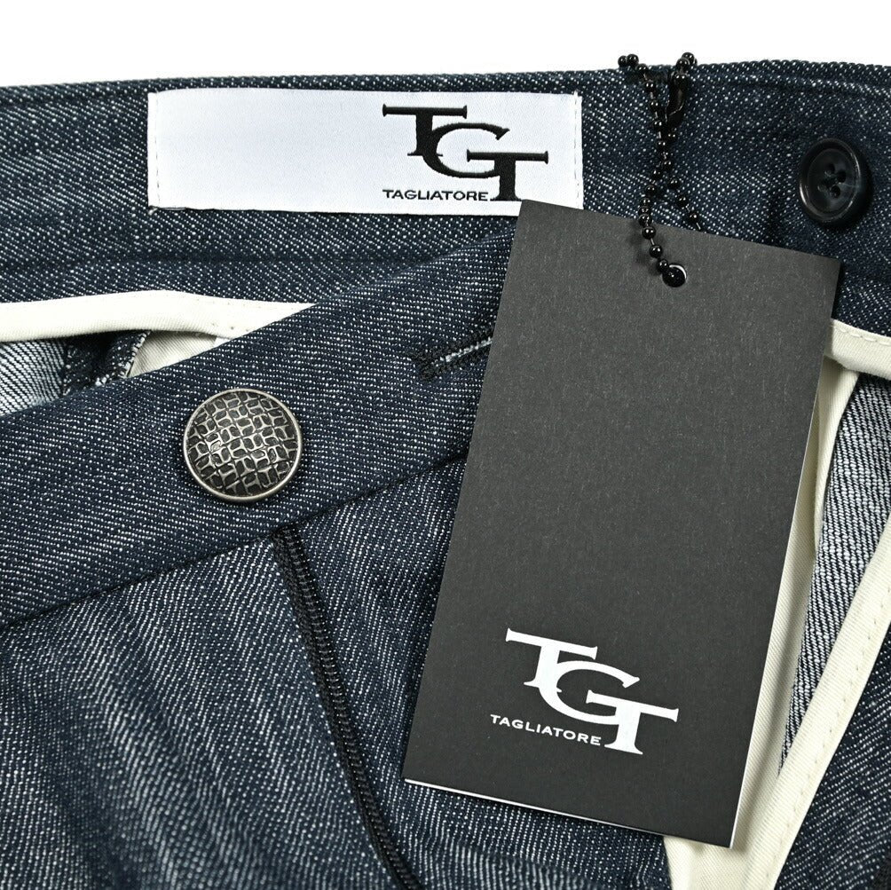 【10%OFFクーポン】TAGLIATORE コットン100% ワンタックデニムスラックス / P - JOEL14｜GUARDAROBA MILANO OFFICIAL STORE