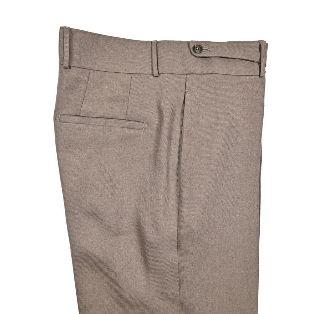 【10%OFFクーポン】TAGLIATORE リネン100% ノータックワイドスラックス / P - NAPLES / Exclusive Garment｜GUARDAROBA MILANO OFFICIAL STORE