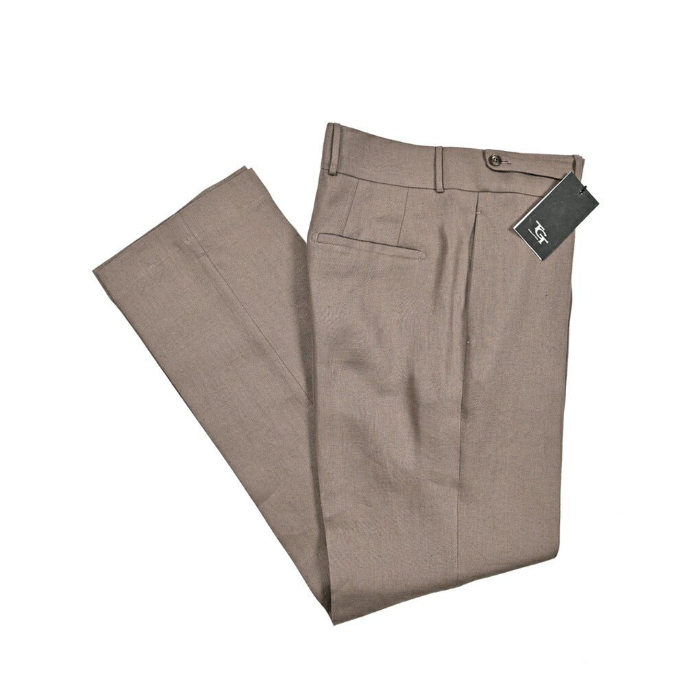 【10%OFFクーポン】TAGLIATORE リネン100% ノータックワイドスラックス / P - NAPLES / Exclusive Garment｜GUARDAROBA MILANO OFFICIAL STORE