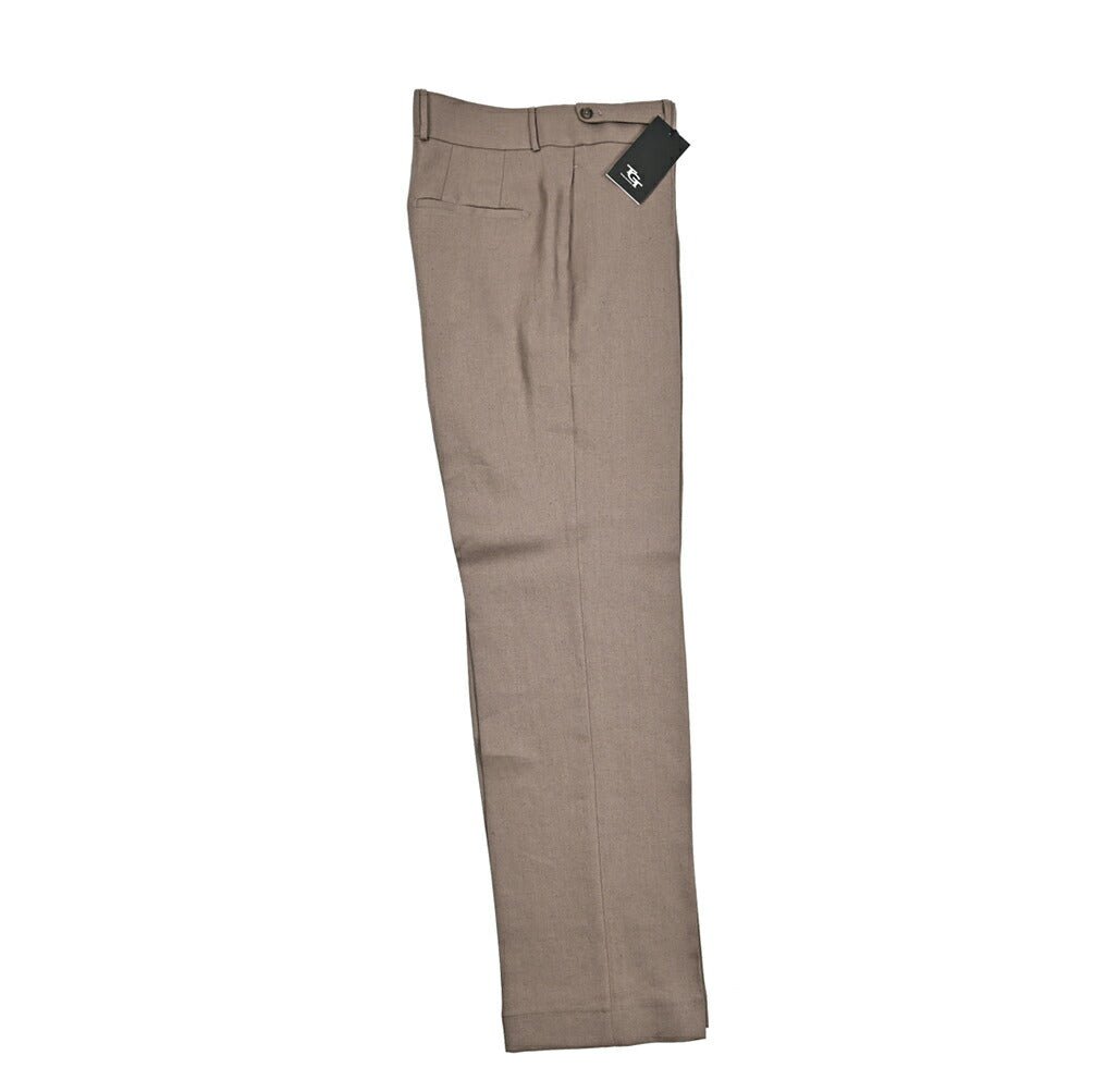 【10%OFFクーポン】TAGLIATORE リネン100% ノータックワイドスラックス / P - NAPLES / Exclusive Garment｜GUARDAROBA MILANO OFFICIAL STORE