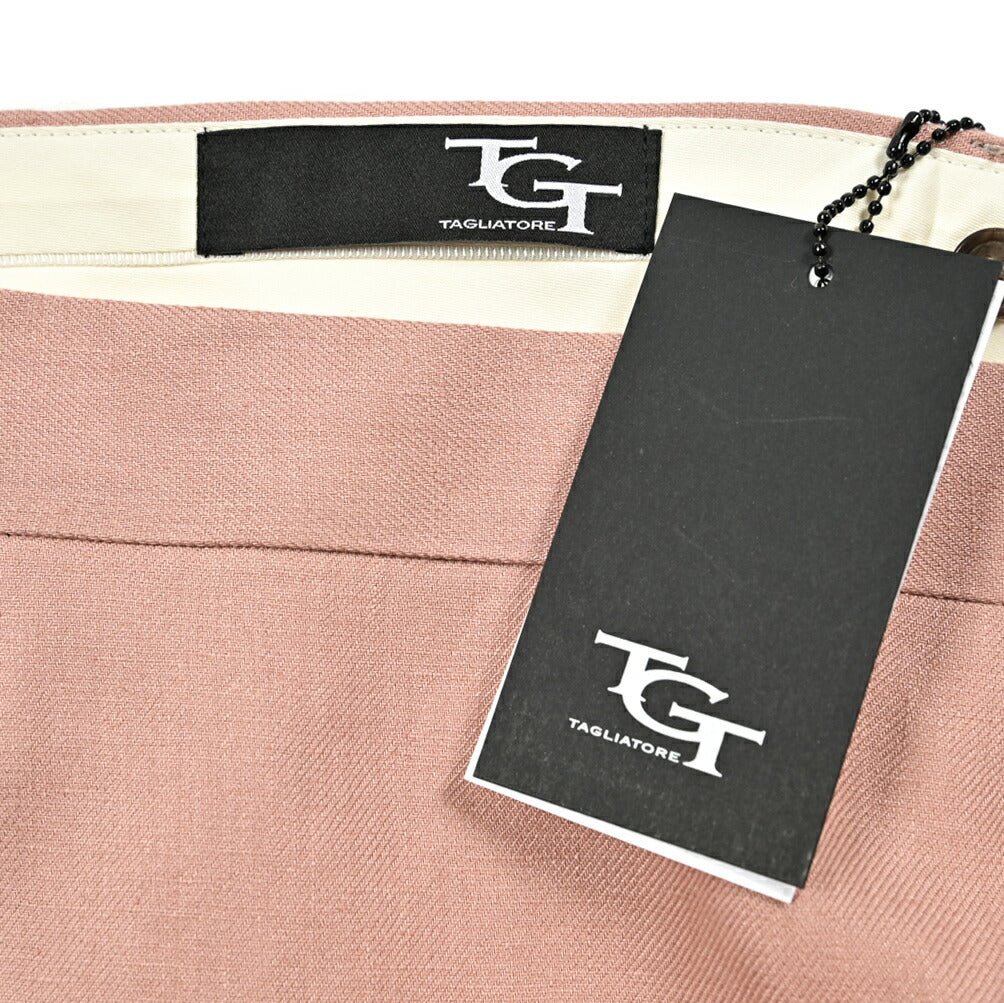 【10%OFFクーポン】TAGLIATORE リネン100% ノータックワイドスラックス / P - NAT04｜GUARDAROBA MILANO OFFICIAL STORE
