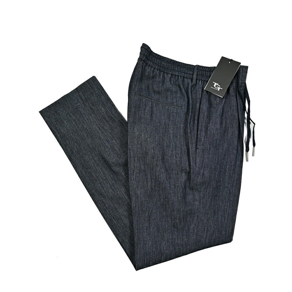 【10%OFFクーポン】TAGLIATORE コットン100% ワンタックドローコードデニムスラックス / P - NEWMAN｜GUARDAROBA MILANO OFFICIAL STORE