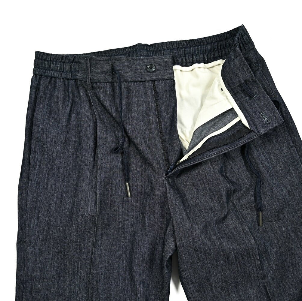 【10%OFFクーポン】TAGLIATORE コットン100% ワンタックドローコードデニムスラックス / P - NEWMAN｜GUARDAROBA MILANO OFFICIAL STORE