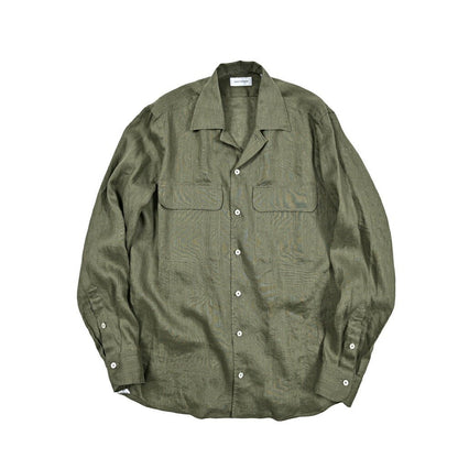 【10%OFFクーポン】TAGLIATORE リネン100% オープンカラーシャツ / ROWAN｜GUARDAROBA MILANO OFFICIAL STORE