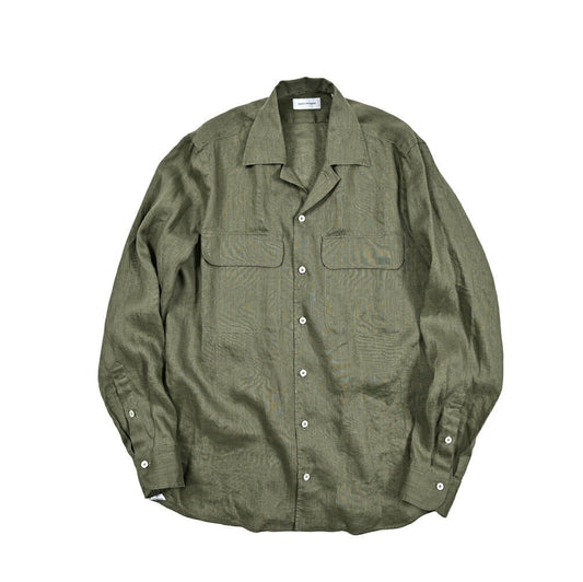 【10%OFFクーポン】TAGLIATORE リネン100% オープンカラーシャツ / ROWAN｜GUARDAROBA MILANO OFFICIAL STORE