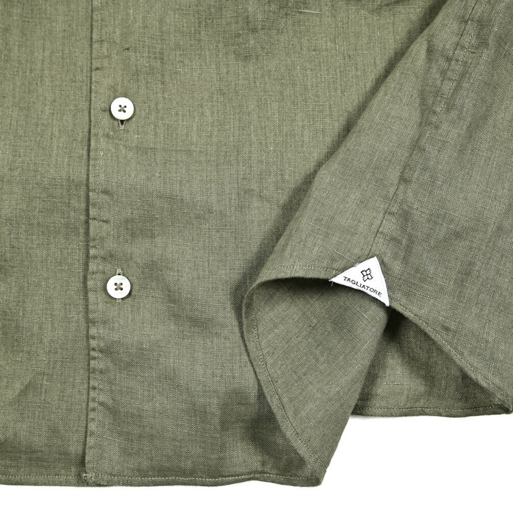 【10%OFFクーポン】TAGLIATORE リネン100% オープンカラーシャツ / ROWAN｜GUARDAROBA MILANO OFFICIAL STORE