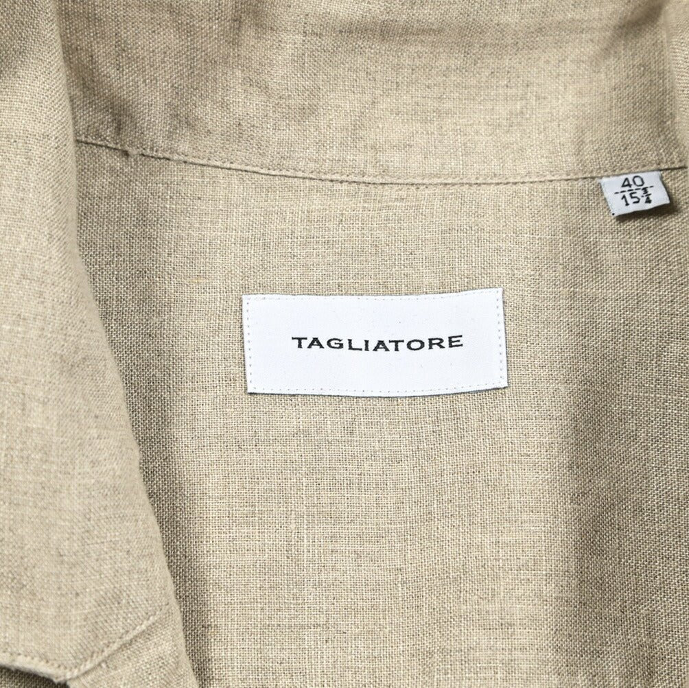 【10%OFFクーポン】TAGLIATORE リネン100% スキッパーカラーカプリシャツ(七分袖) / ZANTE｜GUARDAROBA MILANO OFFICIAL STORE