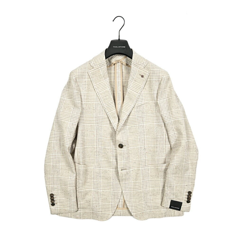 【10%OFFクーポン】TAGLIATORE コットンリネンシルク 2Bシングルテーラードジャケット / 1SMD22K｜GUARDAROBA MILANO OFFICIAL STORE