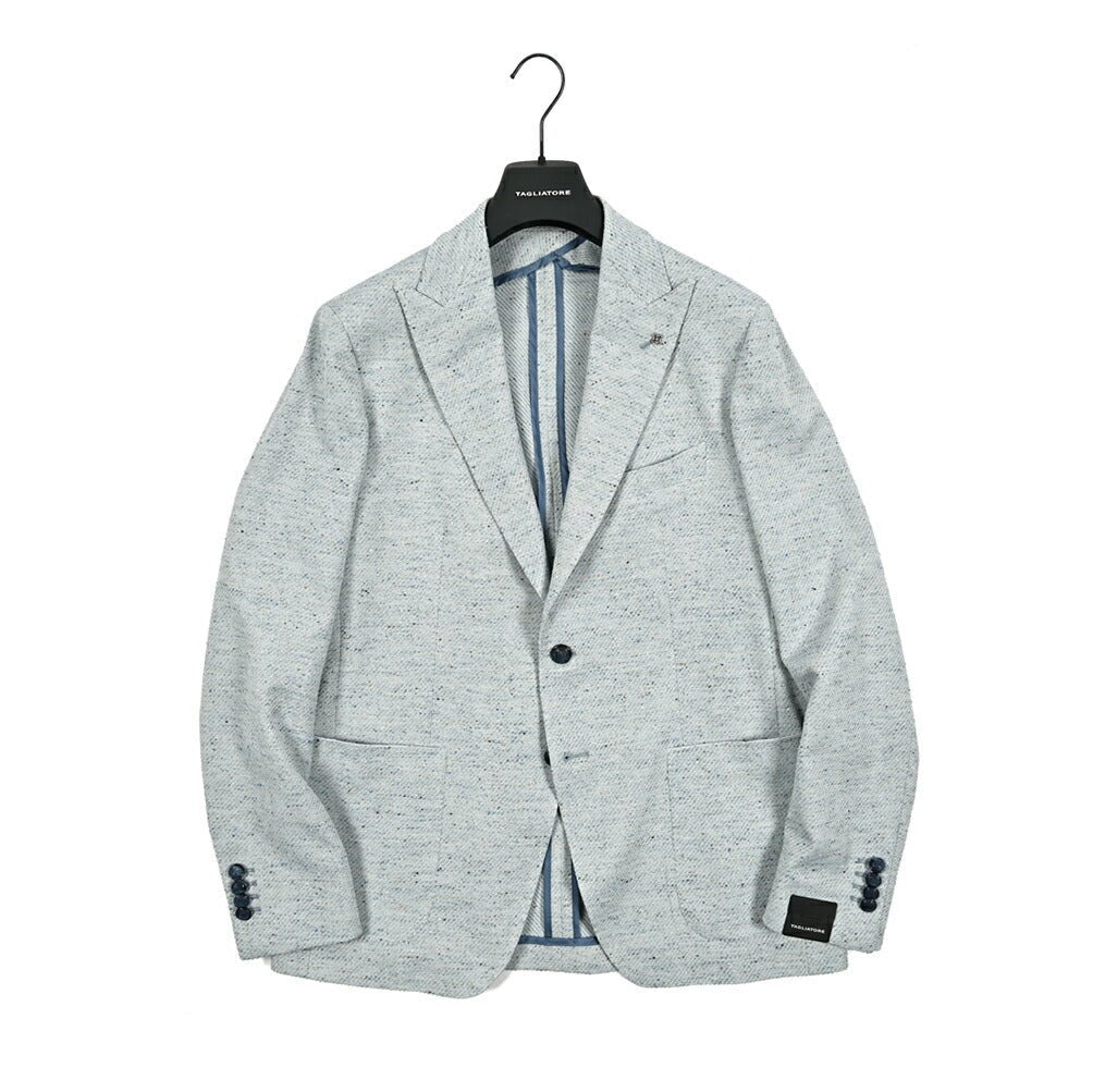 【10%OFFクーポン】TAGLIATORE コットンシルクウール 2Bシングルテーラードジャケット / 1SMD26K｜GUARDAROBA MILANO OFFICIAL STORE