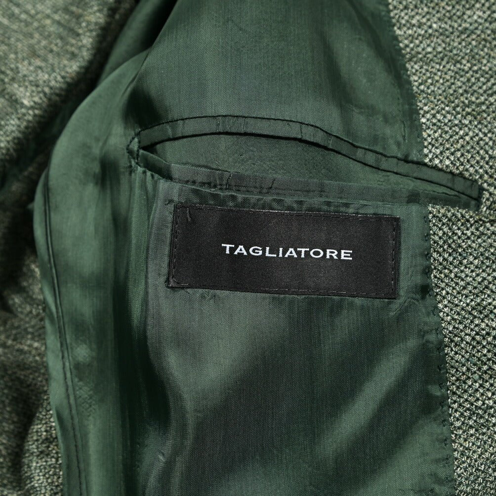【10%OFFクーポン】TAGLIATORE リネンコットン 2Bシングルテーラードジャケット / 1SMJ22K｜GUARDAROBA MILANO OFFICIAL STORE