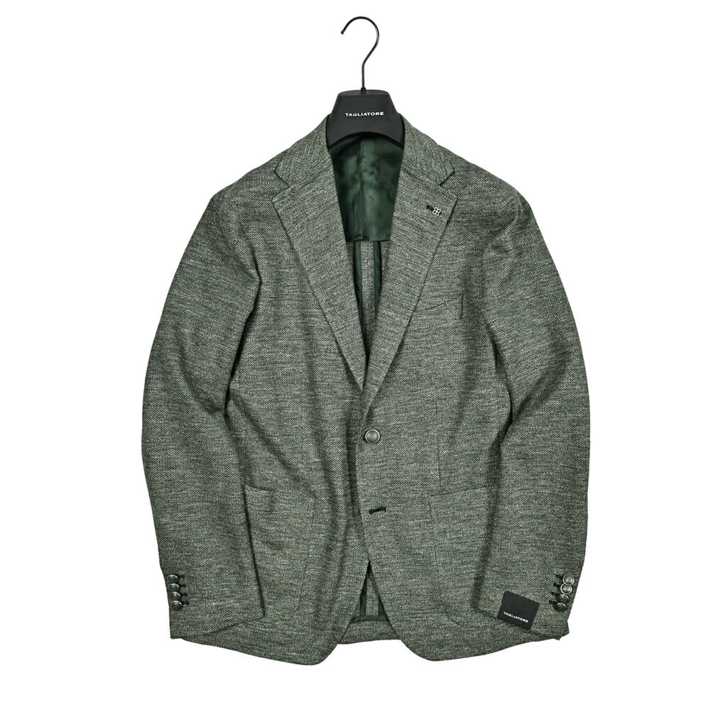【10%OFFクーポン】TAGLIATORE リネンコットン 2Bシングルテーラードジャケット / 1SMJ22K｜GUARDAROBA MILANO OFFICIAL STORE