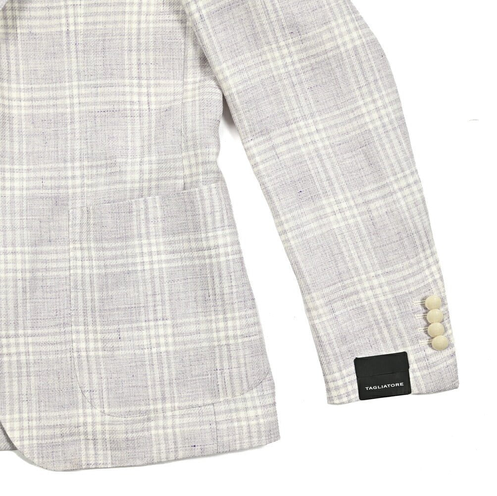 【10%OFFクーポン】TAGLIATORE リネンウール 2Bシングルテーラードジャケット / 1SMS26K｜GUARDAROBA MILANO OFFICIAL STORE