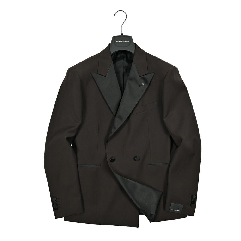【10%OFFクーポン】TAGLIATORE ストレッチウール 2Bダブルタキシードジャケット / KFBRMARLY｜GUARDAROBA MILANO OFFICIAL STORE