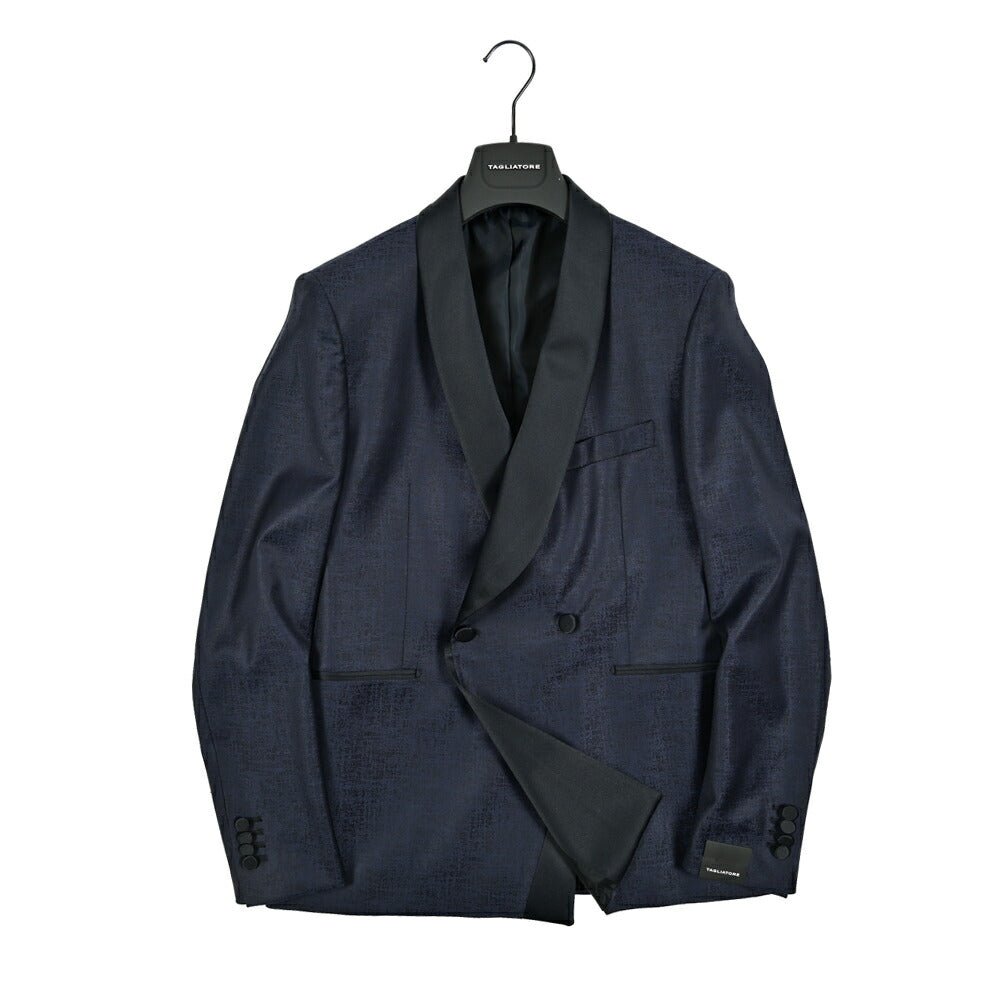 【10%OFFクーポン】TAGLIATORE ストレッチウール 2Bダブルタキシードジャケット / KFBRMARQUISE｜GUARDAROBA MILANO OFFICIAL STORE