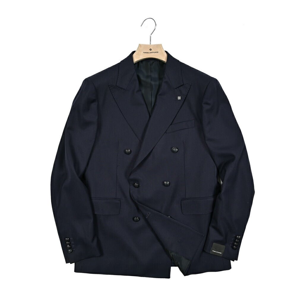 【10%OFFクーポン】TAGLIATORE ストレッチウール 6Bダブルテーラードジャケット / 1FNJ20B｜GUARDAROBA MILANO OFFICIAL STORE