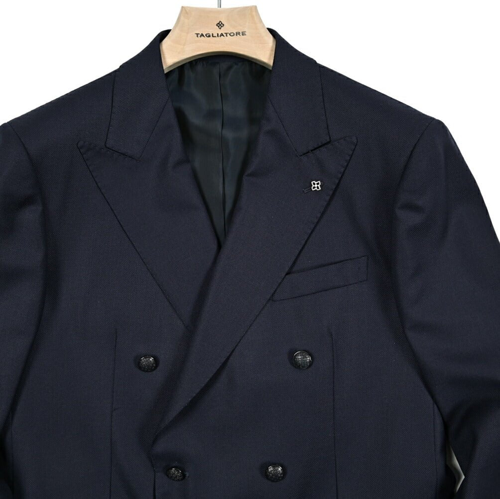 【10%OFFクーポン】TAGLIATORE ストレッチウール 6Bダブルテーラードジャケット / 1FNJ20B｜GUARDAROBA MILANO OFFICIAL STORE