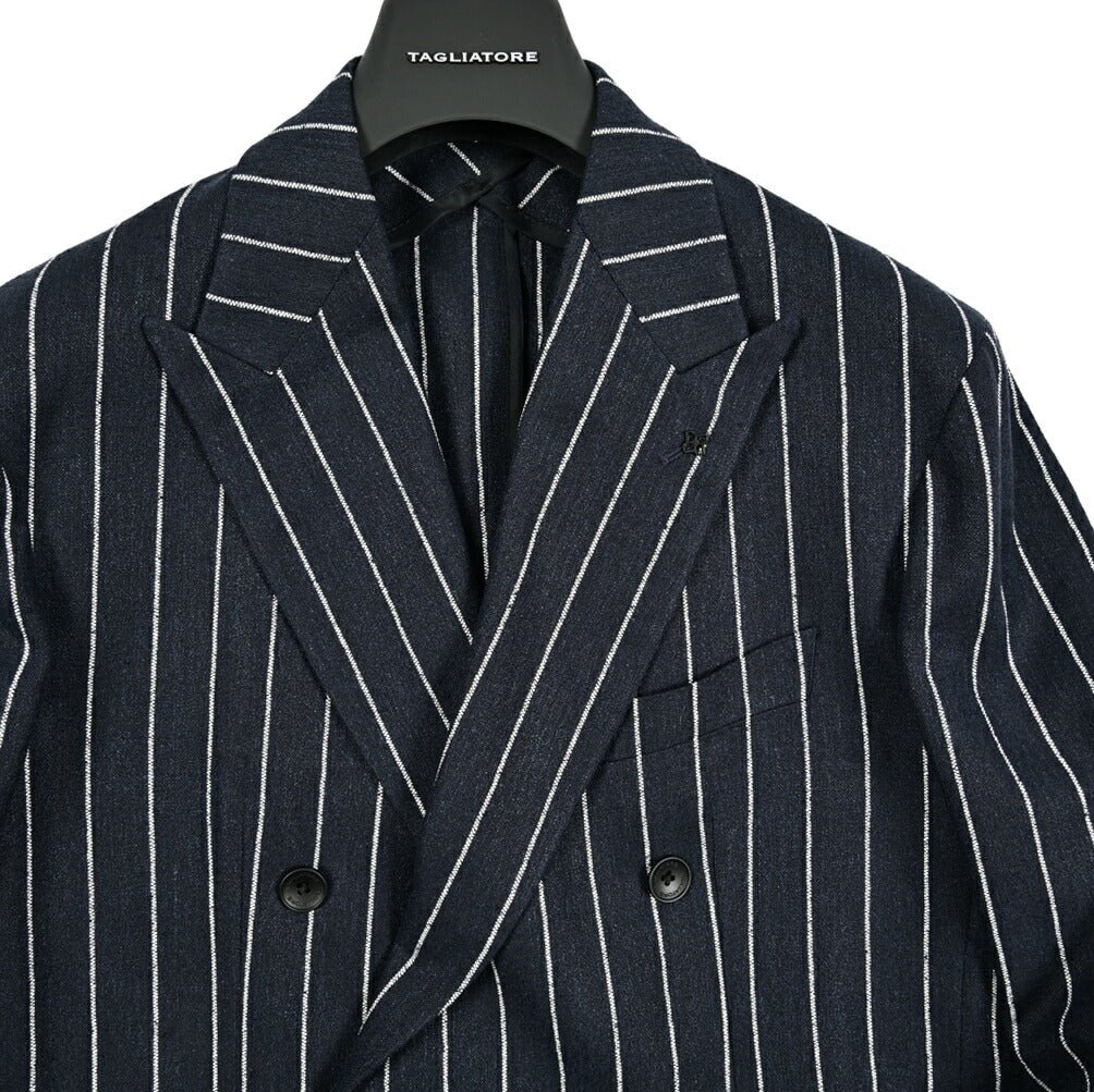 【10%OFFクーポン】TAGLIATORE リネン 6Bダブルテーラードジャケット/ 1SNY10B｜GUARDAROBA MILANO OFFICIAL STORE