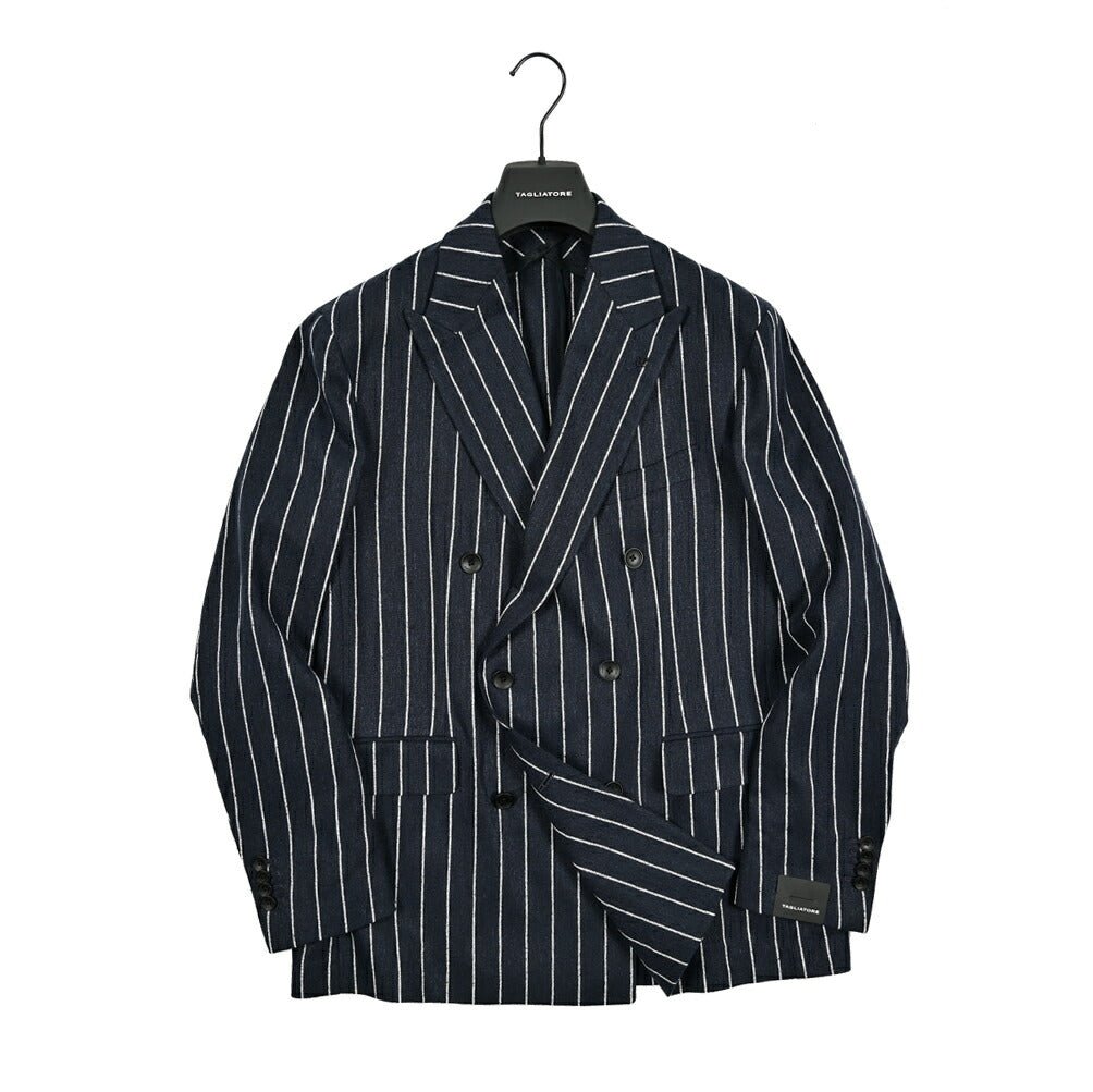 【10%OFFクーポン】TAGLIATORE リネン 6Bダブルテーラードジャケット/ 1SNY10B｜GUARDAROBA MILANO OFFICIAL STORE