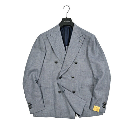 【10%OFFクーポン】TAGLIATORE リネンコットン 6Bダブルテーラードジャケット / 1SVS20K｜GUARDAROBA MILANO OFFICIAL STORE