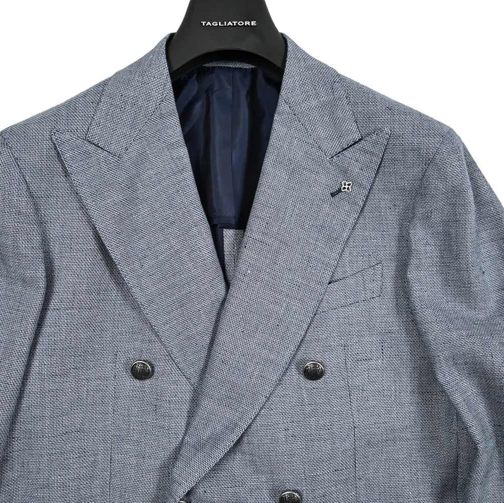 【10%OFFクーポン】TAGLIATORE リネンコットン 6Bダブルテーラードジャケット / 1SVS20K｜GUARDAROBA MILANO OFFICIAL STORE