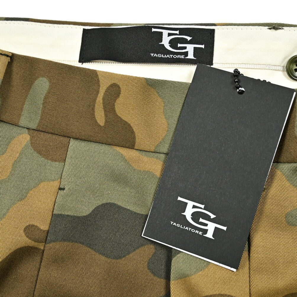 【10%OFFクーポン】TAGLIATORE コットンポリウレタン ツータックチノショーツ(ハーフパンツ) / B - CABANA｜GUARDAROBA MILANO OFFICIAL STORE
