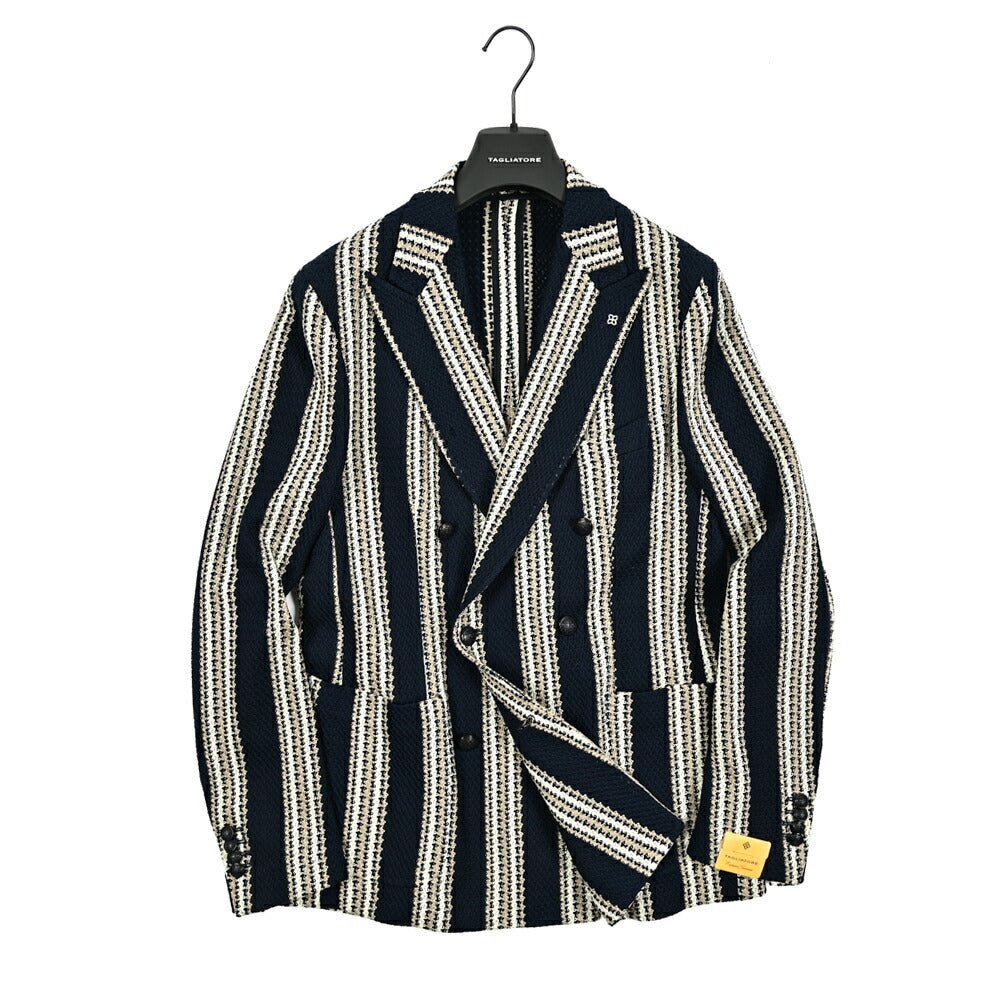 【10%OFFクーポン】TAGLIATORE DARREL コットン100% 6Bダブル テーラードジャケット / G - DARREL20KJ / Exclusive Garment｜GUARDAROBA MILANO OFFICIAL STORE