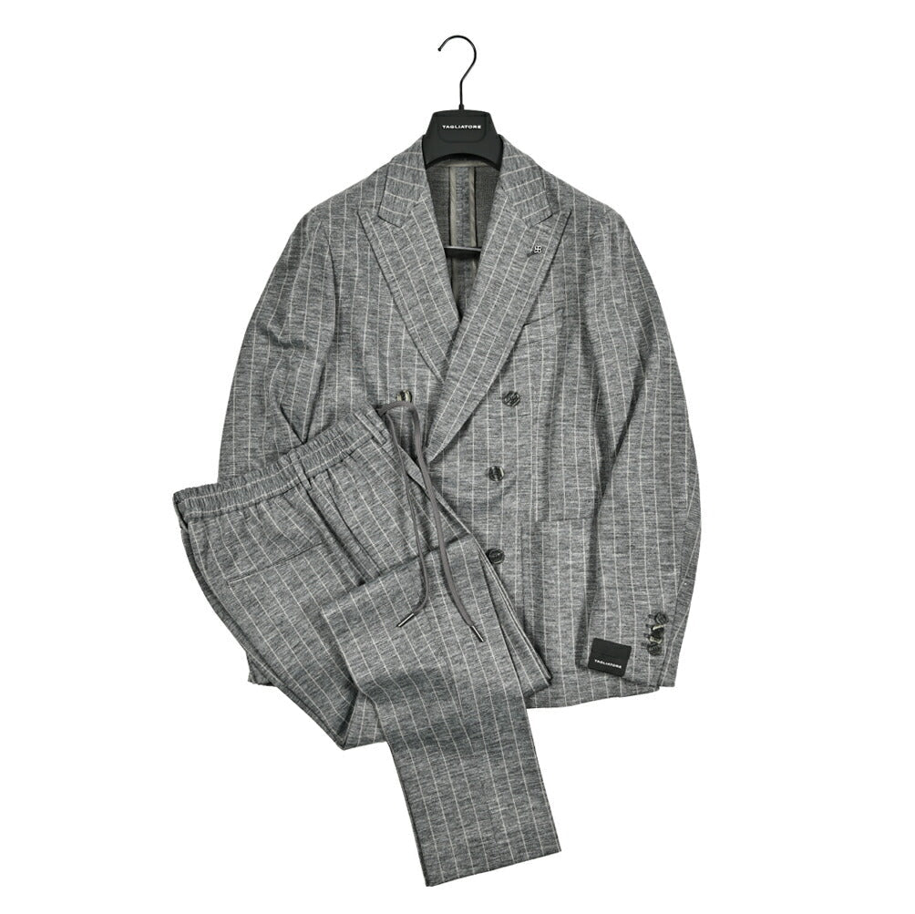 【10%OFFクーポン】TAGLIATORE DARREL ウールジャージー 6Bダブルテーラードスーツ(セットアップ) / A - DARREL20K14J｜GUARDAROBA MILANO OFFICIAL STORE