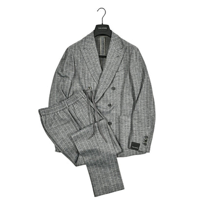 【10%OFFクーポン】TAGLIATORE DARREL ウールジャージー 6Bダブルテーラードスーツ(セットアップ) / A - DARREL20K14J｜GUARDAROBA MILANO OFFICIAL STORE
